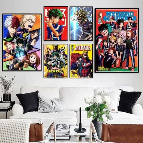 Poster Prints Boku No Hero Academia My Hero Academia Gift Japan Anime Art Canvas Painting Wall Pictures Living Room Home Decor