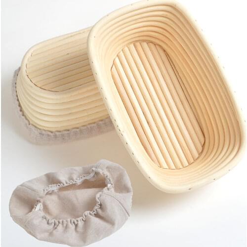 Rectangle 8 inch Bread Proofing Basket Bread Mold Sourdough Bannetons Proofing Basket Bortforms Bakeware Bread Baking Mold Tools