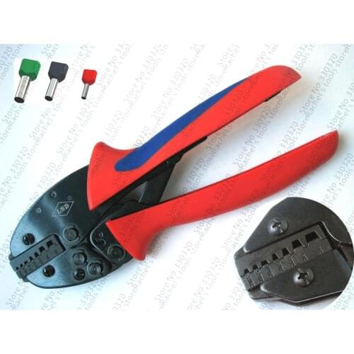 Hand crimping tools for 2*20-10AWG twin wire-end ferrules S-26TW manual crimp plier
