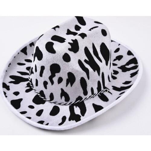 Foldable Cow Fedora Hat Cow Pattern Top Hats Men Women Outdoor Travel Cap Vintage Rolled Brim Western Jazz Caps Gorras Hombre