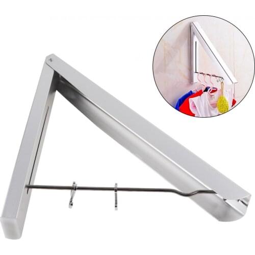 Stainless Steel Retractable Wall Hanger Waterproof Indoor Clothes Towel Rack for Home