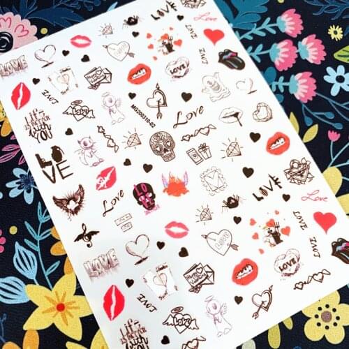 Japanese LOVE 3D Nail Art Sticker Nail angel Series Nail Art Sticker Decal Tool DIY Tool