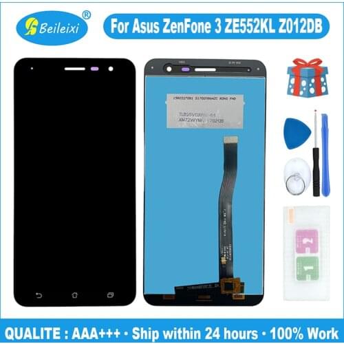 For Asus ZenFone 3 ZE552KL Z012DB Z012D Z012DA Z012 LCD Display Touch Screen Digitizer Assembly With Frame Replacement