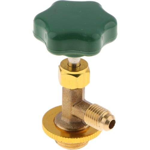 1/2 SAE Auto Car AC Can Tap Valve Bottle Opener For R134a Gas Bottle Air Conditioning Accessories Green