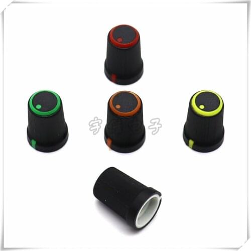 10 pieces Mixer Adjustment Knob Diameter 12mm Height 17mm Plastic Knob Cap 270 Degree D-Shaped Inner Hole 6mm