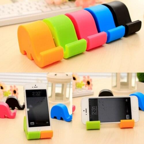10pcs/lot Small Cartoon Elephant phone holder Stand Cute Cell Phone Holder Desk Decoration Home Decoration for phones and ipads