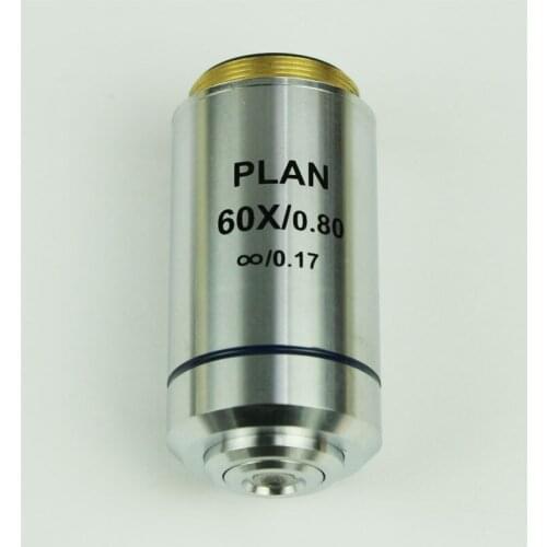 195 microscope objective lens 4X10X20X40X 60X100X flat field infinity color elimination professional objective lens