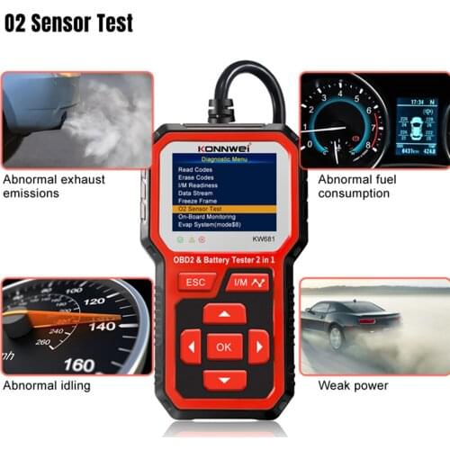 2 in 1 OBD2 Scanner Car Check Engine Tool Auto Diagnostic Scanner