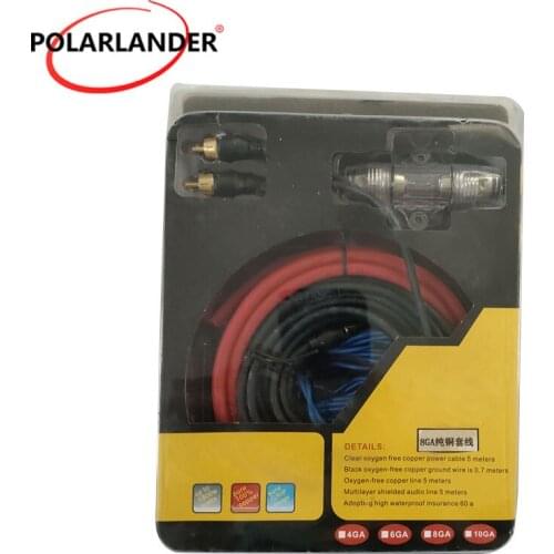 Car Audio Wire 8GA Power Cable 60 AMP Fuse Holder Amplifier Subwoofer Speaker Installation Kit
