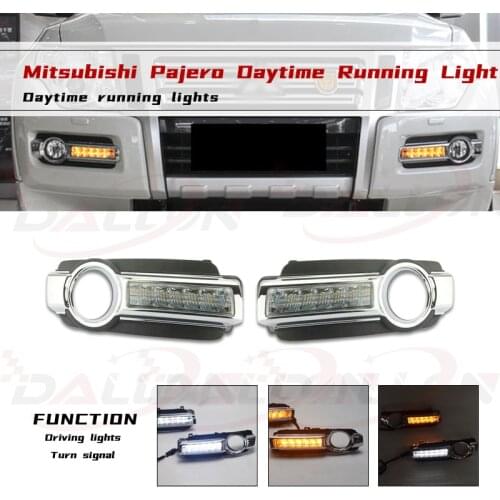 1 Pair For Mitsubishi Pajero Montero 2015 2016 2017 2018 2019 2020 Daylight Car LED DRL Daytime Running Lights fog lamp