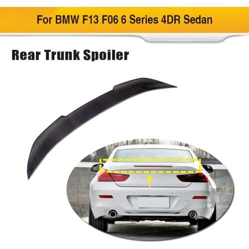 F06 Real Carbon Fiber Car Trunk Wing Spoiler for BMW 6 Series F06 Sedan 4-Door 2012-2017