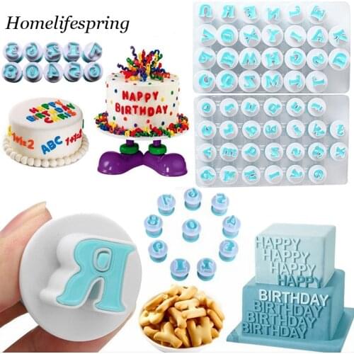 Baking pastry Mold Upper Lowercase Alphabet Cookie Letters Number Biscuit Mold Hand Stamp Press Plunger Cutter Maker Cake Tools