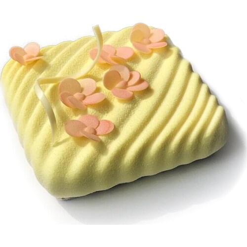 Square Wave Shaped Mousse Mold Dessert Cake Baking Mold Silicone Moulds for Chocolate Pudding Trifle Baking Form Pan