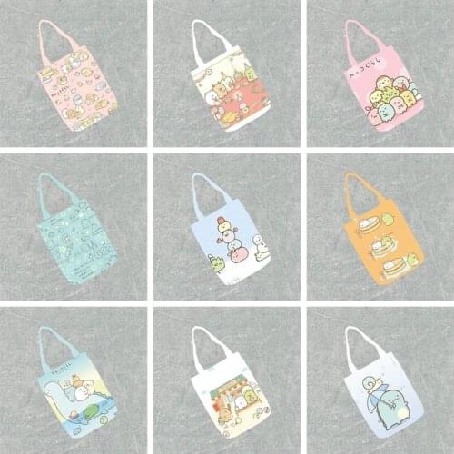 IVYYE 1PCS Cute Sumikko gurashi Fashion Anime Canvas Shoulder Bags Casual Shopping Bag Cartoon Tote Handbag Travel Lady Girl New