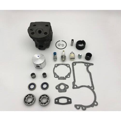 HUNDURE 46MM NIKASIL Cylinder Piston Decompression Valve Crank Bearing Gasket Kit For HUSQVARNA 51 55 55 Rancher Chainsaw Parts