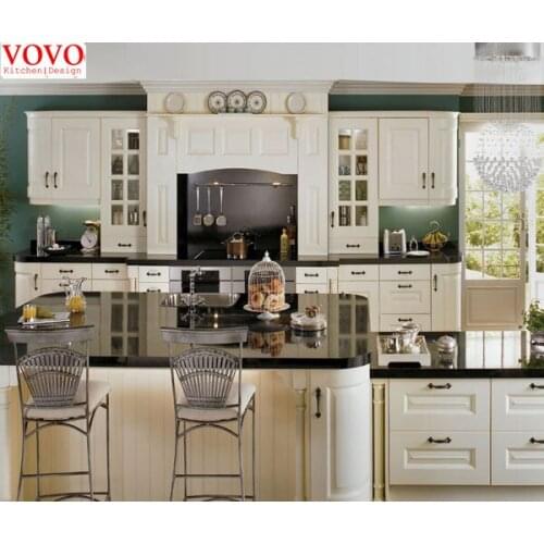 American style solid wood kitchen cabinets