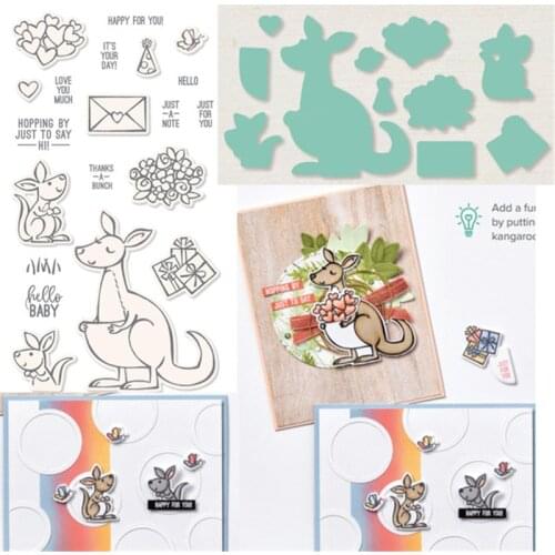 Kangaroo Metal Cutting Dies And Stamps Stencils for DIY Scrapbook Album Photo Embossing Handmade Decorations Making