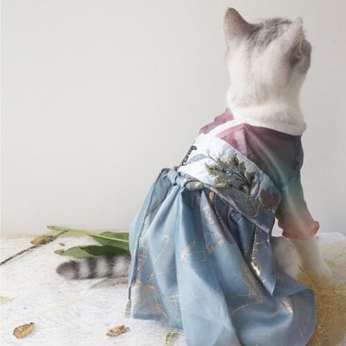 Lovely sweet ancient Chinese style pet hanfu cat dog clothes dress pet supplies clothes cat product kitten clothes