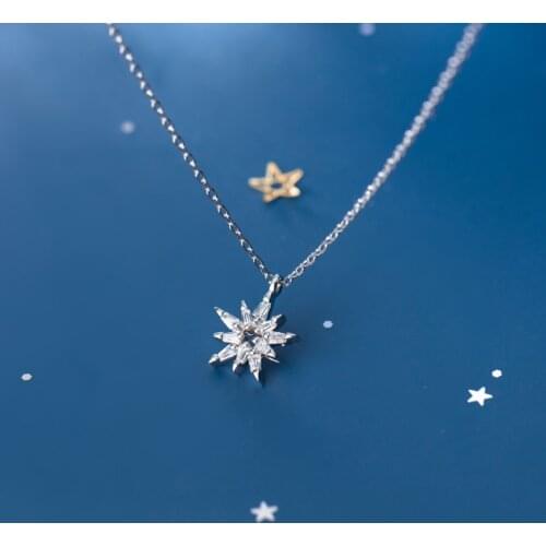 MODIAN Fashion 925 Sterling Silver Dazzling AAA Zircon Hexagram Pendant Necklaces for Women Wedding Engagement Exquisite Jewelry