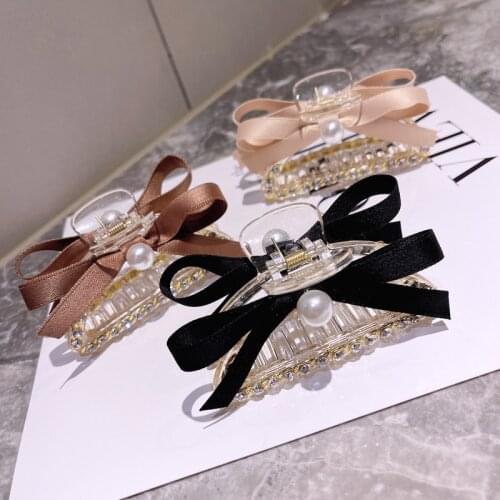 Fashion Girl pearls flowers Hair Claws Beam Hairpin Women Hair Accessories Beauty Hair Crab Clamp Headwear Hair Clip