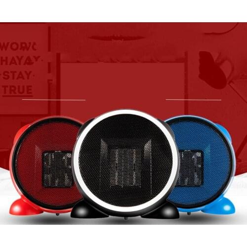 Cartoon Mini Heater Fashion Desktop Heater Small Power Heater Household Electric Heater Hot Fan Black Red Blue ITAS1413