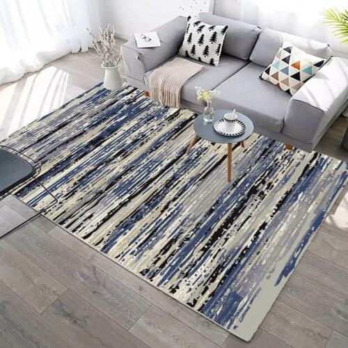 Nordic Style Ink Dye Carpets Soft Flannel Anti-slip Parlor Area Rug Geometric Corridor Bedside Mat Rug Carpet for Living Room