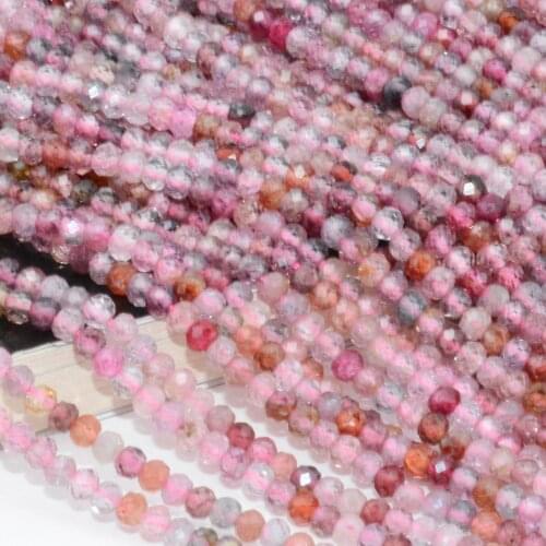 Natural Multiple Color Spinel Faceted Rondelle Beads 2x3mm