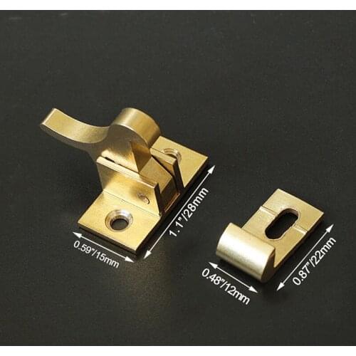 Newly 1pc Gold Pure Copper Bird Buckle Push-Pull Window Hooks Bolt Buckle Latch for Door Window Silent Hooks