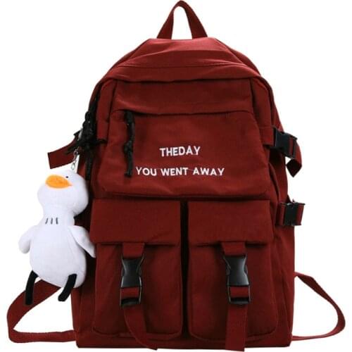 Men Tooling Style Backpack Women School Bag Nylon Backpack Student Book Female Bags Trendy New Mochilas Para Mujer