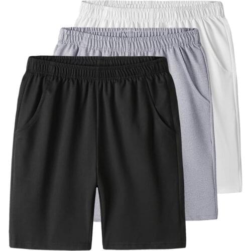 Summer Korean New Drawstring Waist Shorts Men Casual Jogger Sweat shorts Black White Gray 4XL 5XL