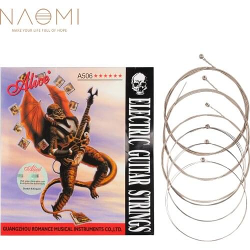 Naomi Alice Electric Guitar String A506-L Electric Guitar Strings 008 to 038 inch Plated Steel Coated Nickel Alloy Wound 1SET