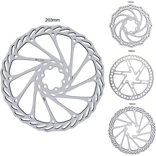 MTB Road Bike Brake Rotors Disc Stainless Steel 160mm 180mm 203mm Mountain Bike Disc Brake Rotors Bicycle Hydraulic Brake Rotors