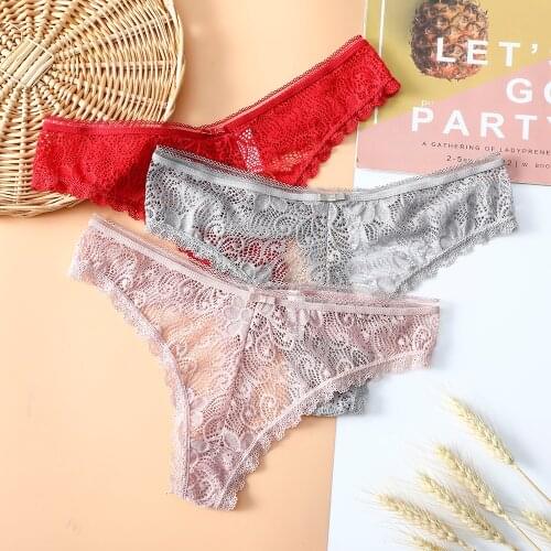 2021 Lace Low-waist Panties Women Sexy G String Panties Femal Underwear T-back Thong Style Transparent Knickers Hot Sale