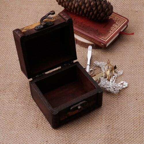 Vintage Wooden Map Storage Box Case Jewellery Cufflinks Chest Small Gift New N58F