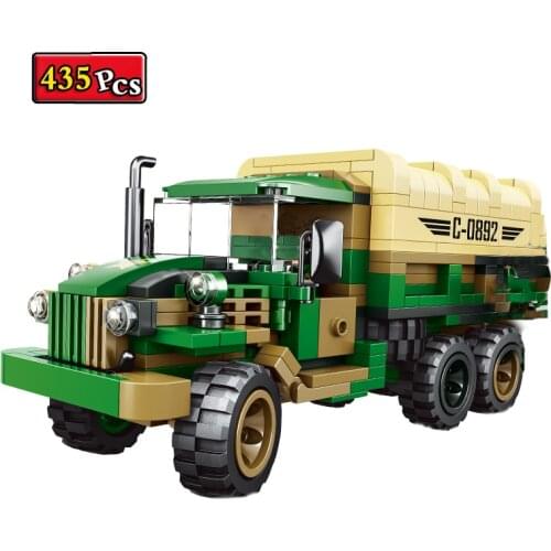 WW2 Military Series World War II Army Soldier Transporter Armored Vehicle MOC Building Blocks Bricks Toys Gifts