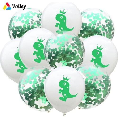 Baby Shower Dinosaur Party Balloon Birthday Foil Dinosaur Balloon Confetti Toy Dinosaur Air Ball Decoration DIY Gift for Guest,Q