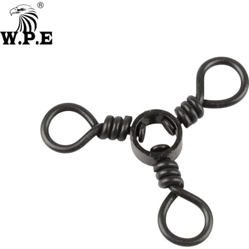 W.P.E 3/5pack Fishing Swivel Ring 3-7# Fishhook 3-Way Barrel Swivel Lure Fishing Connector Fishing Accessories Fishing Tackle