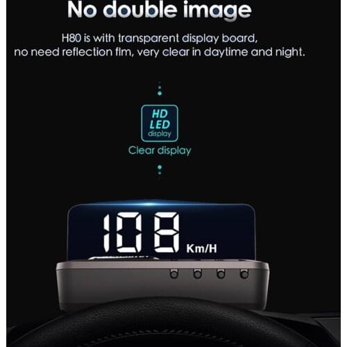Novel-Car HUD Mirror Head Up Display OBDII Gauge Projector Overspeed Alarm Voltage Water Temperature Monitor Speedometer