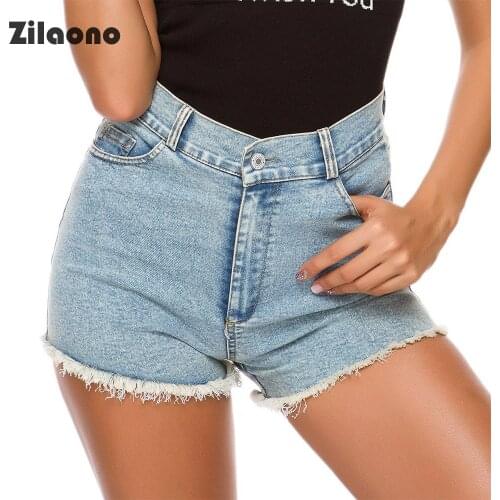 Women Denim Shorts High Waist Lace Jeans Fashion Comfortable Denim Shorts Casual Vintage Retro Sexy Short Jeans