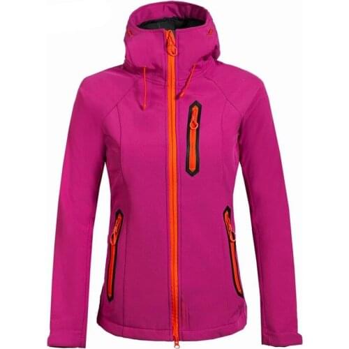 Women Hiking Jackets Outdoor Windproof Camping Climbing Trekking Sports Windbreaker Female Breathable Warm Softshell Fleece Coat