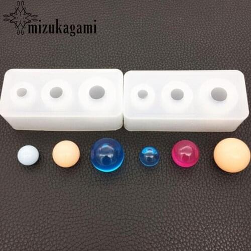 1pcs Silica Gel Mould Resin Decorative Craft DIY Different Sizes Round Ball Shape Type Epoxy Resin Molds For Jewelry