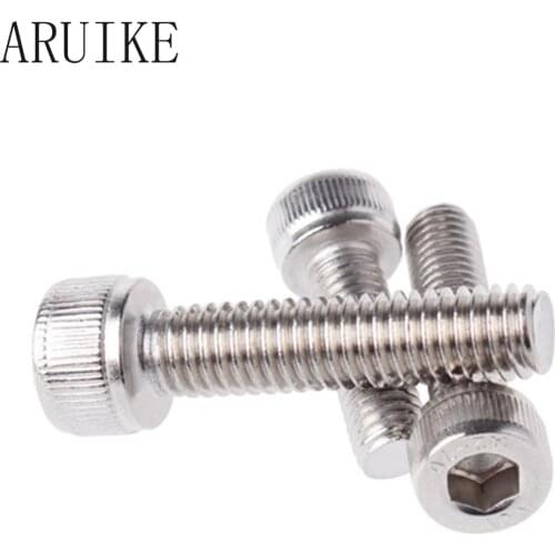 100pcs/Lot Metric Thread DIN912 M3x20 mm M3*20 304 Stainless Steel Hex Socket Head Cap Screw Bolts