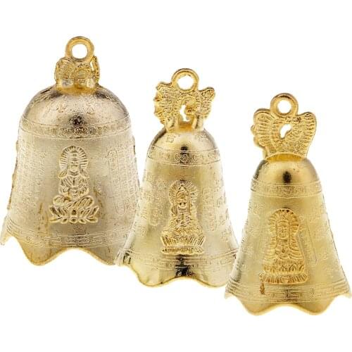 2xMetal Bell Wind Chime Fengshui Home Hanging Decoration Fortune Mascot Small