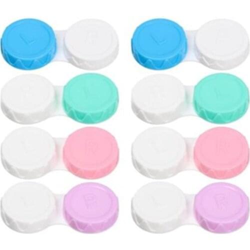 20pcs Contact Lens Case for Eyes Travel Kit Holder Container For Lenses Mixed Color Cute Eyewear Accessories Storage Boxes