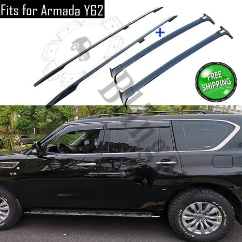 Aluminium baggage luggage roof rack cross bar rail crossbar fits for N-i-s-s-a-n Armada Patrol 2010-2016 2017 2018 2019