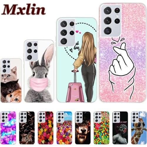 6.8" For Samsung Galaxy S21 Ultra 5G Case Fashion Printed Soft Silicone Phone Cover For Samsung S21 Ultra SM-G998B S21Ultra Case