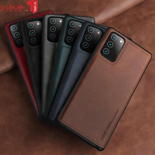 For Samsung Galaxy Note 20 Ultra Case X-Level Retro Leather Soft Silicone Edge Back Cover Case For Galaxy Note 20 Drop Shipping
