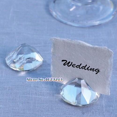 Crystal heartshape Diamonds Place Card Holder Wedding Guest Name Card Holder,Table Decoration Wedding Party Supplies 50pcs/lot