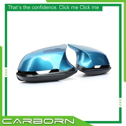 For-BMW 1 2 3 4Series F20 F21 F22 F23 F30 F31 F32 F33 F36 X1 E84 M2 F87 ABS/ ABS+Carbon Fiber Mirror Cover No Camera Hole