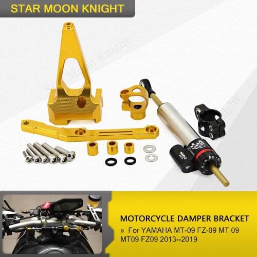 For YAMAHA MT-09 FZ-09 MT 09 MT09 FZ09 2013 2014 2015 2016 2017 2018 2019 Motorcycle Accessories Steering Damper With Bracket
